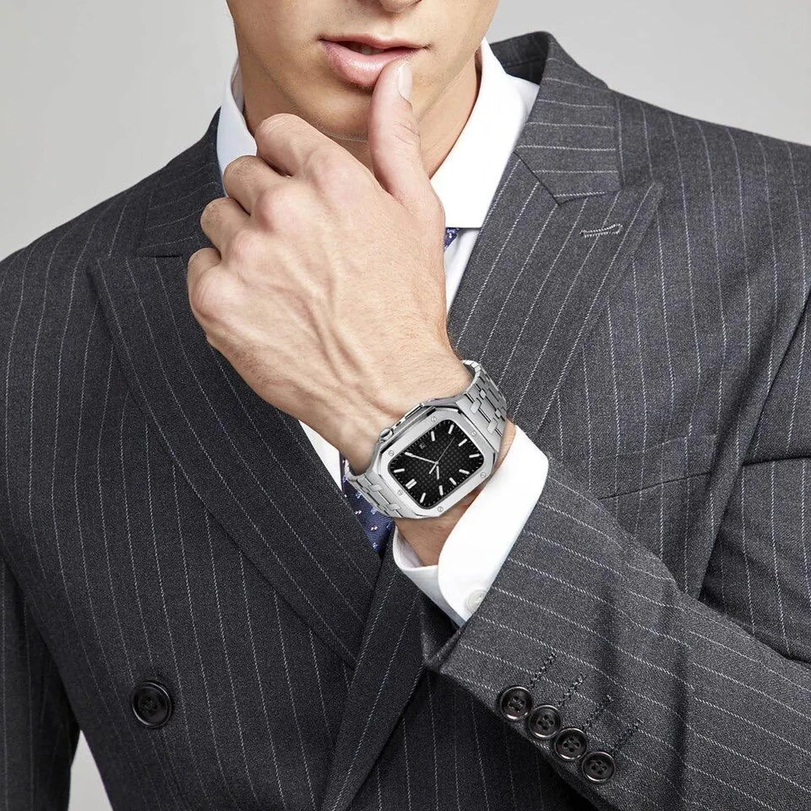 Stainless Steel Case & Band for Apple Watch – Silver
