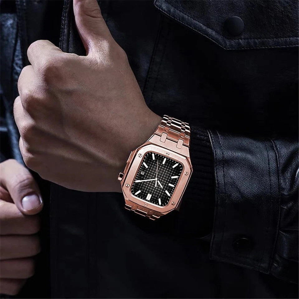 Stainless Steel Case & Band for Apple Watch – Rose Gold